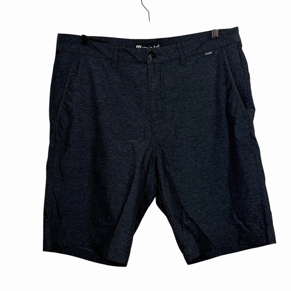 Travis Mathew Shorts Charcoal Gray Mens Size 34 Tech Golf Performance Stretch